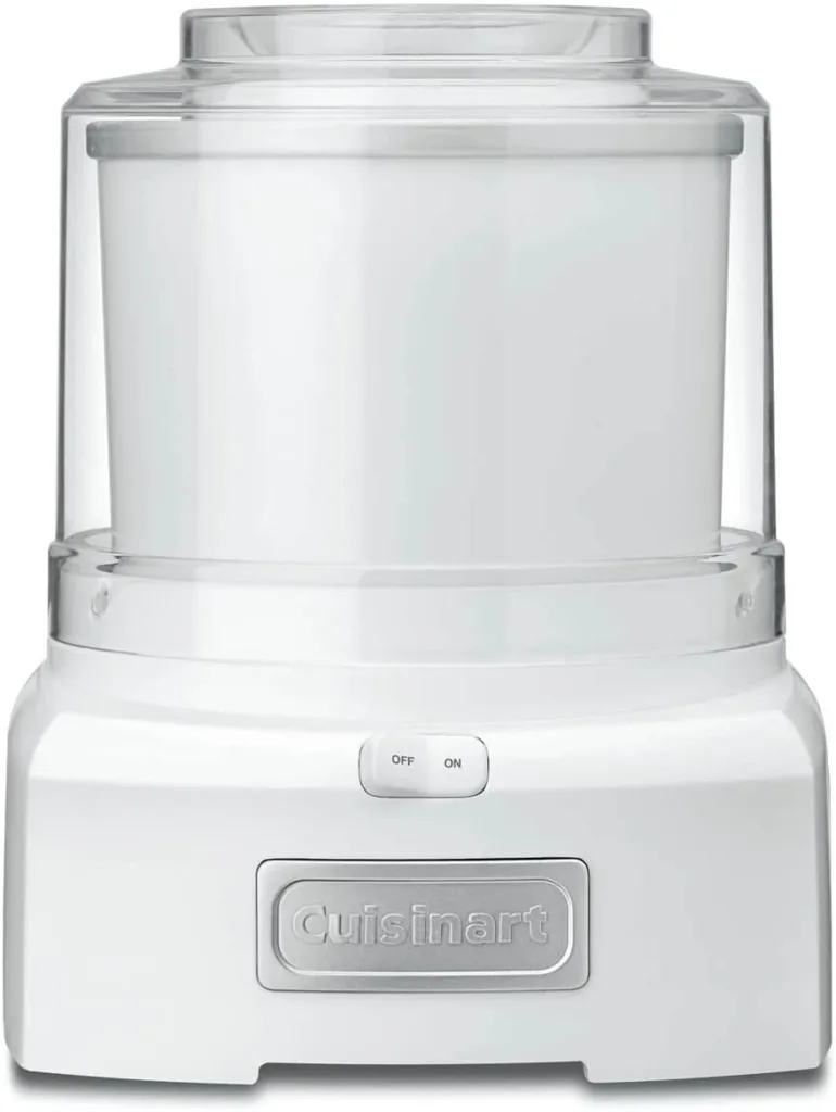 Cuisinart Ice Cream Maker Machine, 1.5 Quart Sorbet, Frozen Yogurt Maker, Double Insulated, White, ICE-21P1